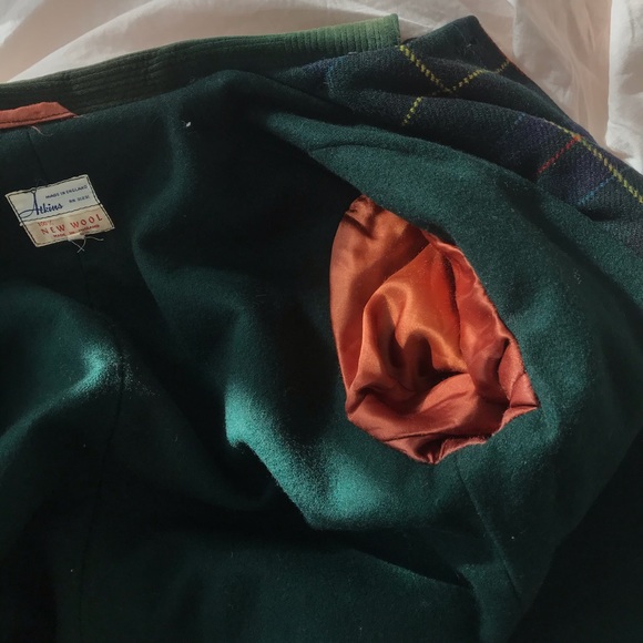 Vintage Atkins Plaid Pea Coat - Picture 4 of 8